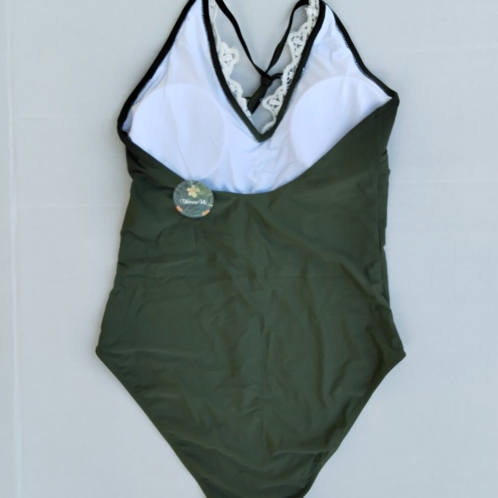 Monokini with lace halter - Picture 6 of 9